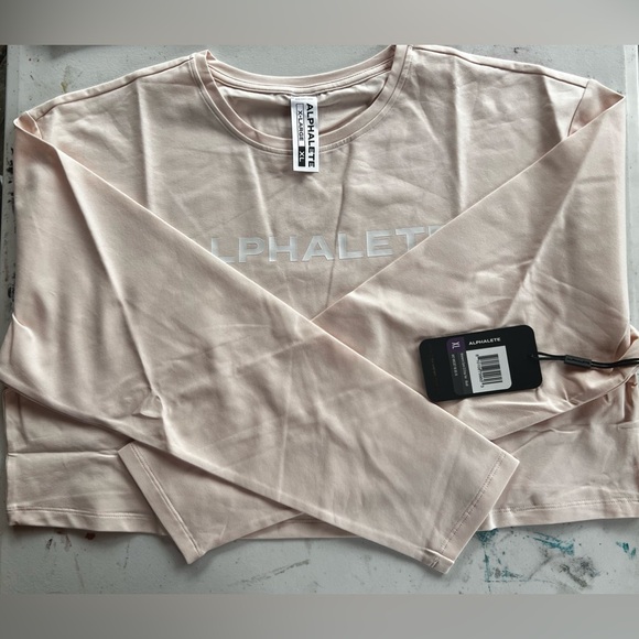 Alphalete Core LS Crop Tee - Blush - Picture 5 of 6